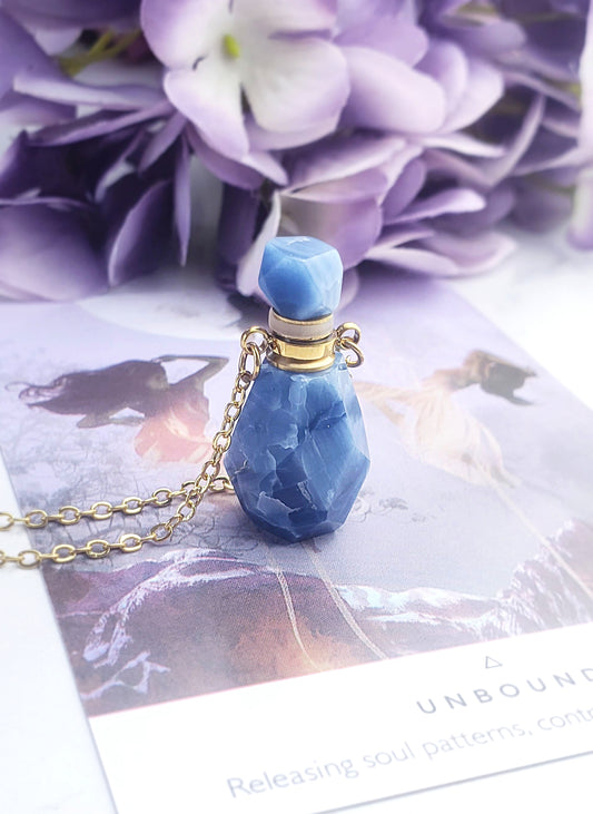 Blue Kyanite Potion Bottle Necklace - Unbound