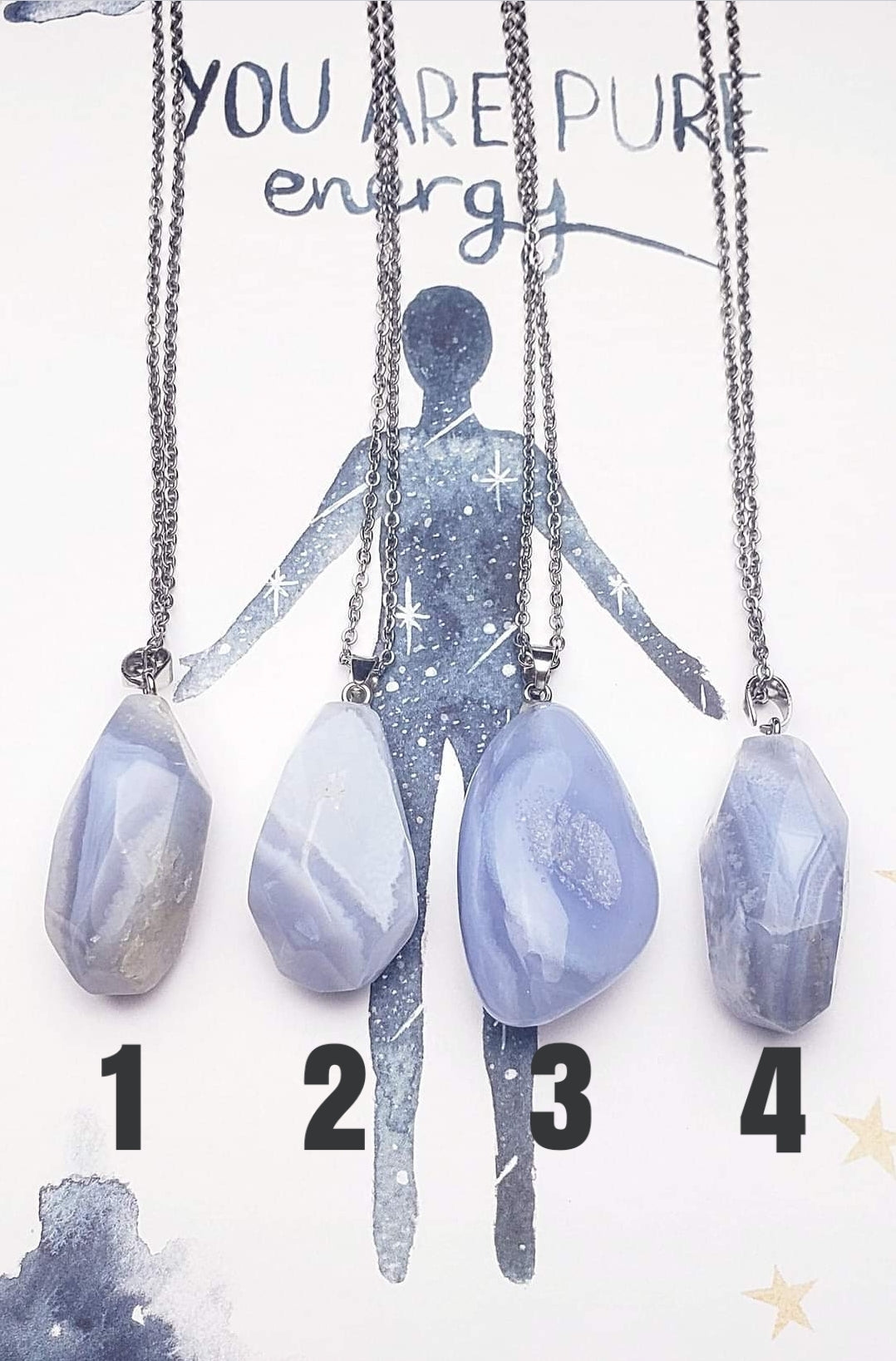 Blue Lace Agate/Blue Chalcedony Necklace