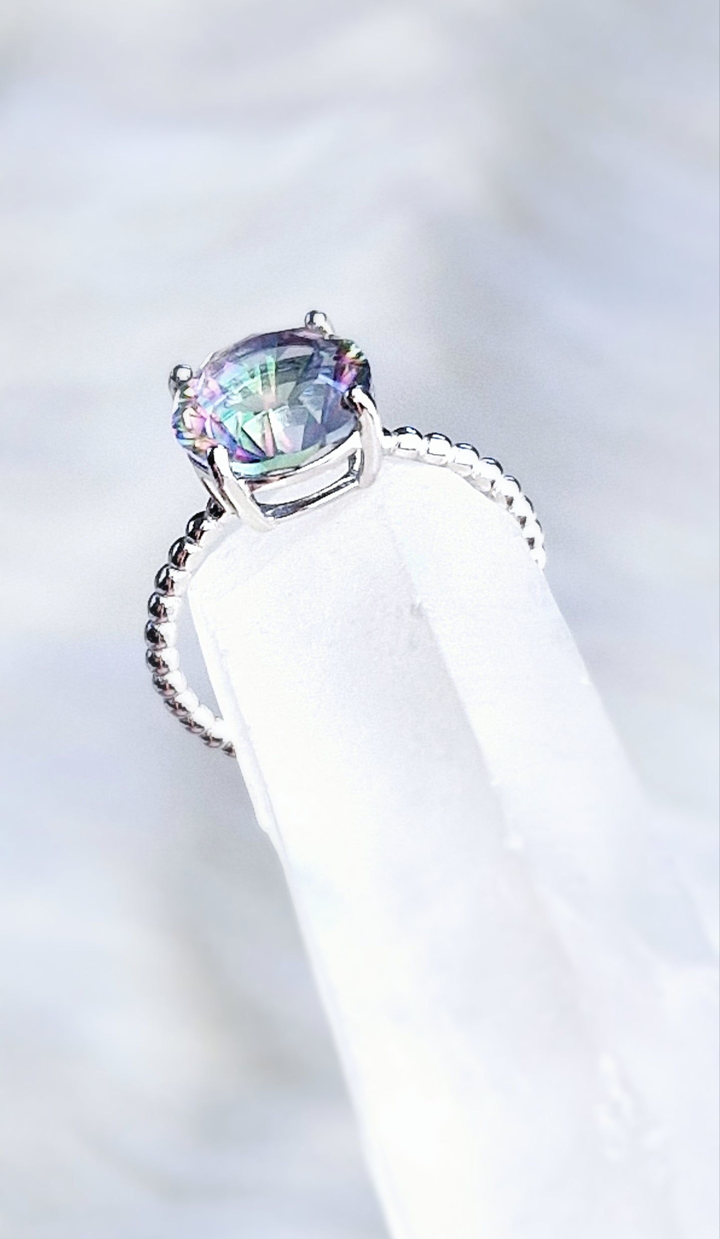 Natural Topaz/Mystic Topaz Ring - Sterling Silver