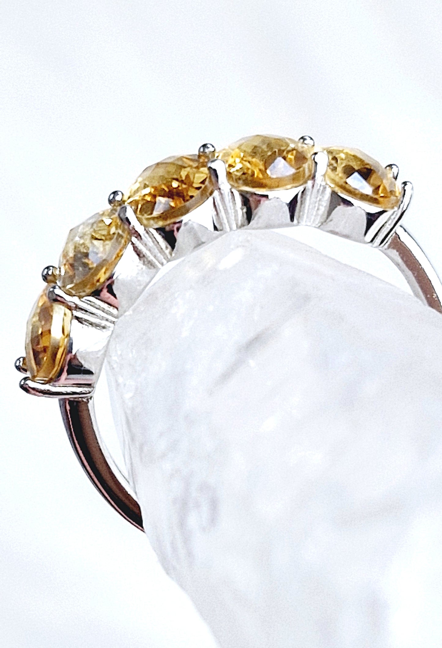 Natural Earth Mined Brazillian Citrine ring - Sterling Silver