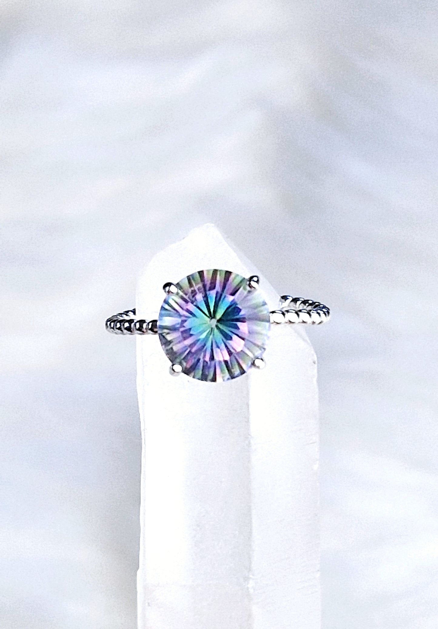 Natural Topaz/Mystic Topaz Ring - Sterling Silver