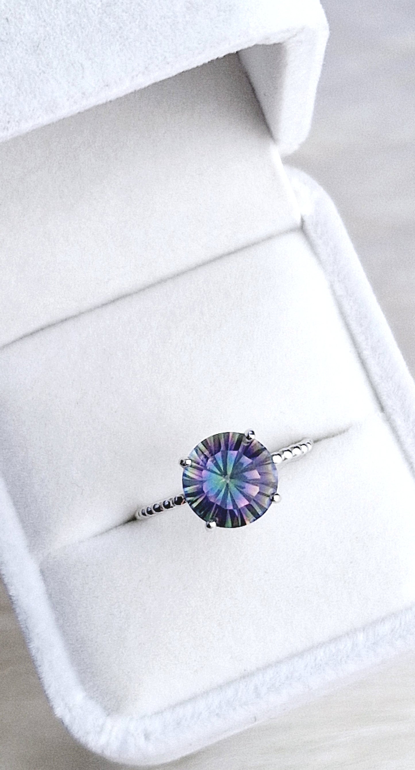 Natural Topaz/Mystic Topaz Ring - Sterling Silver