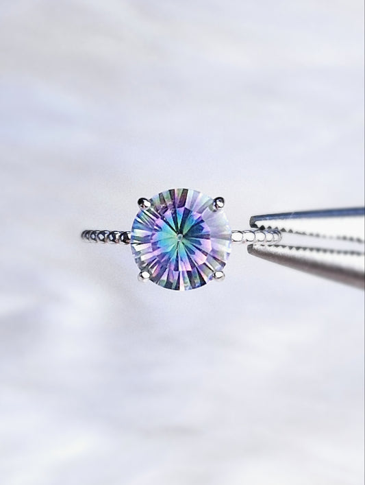 Natural Topaz/Mystic Topaz Ring - Sterling Silver