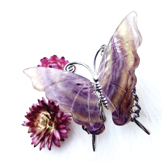 Rainbow Fluorite Butterfly - Freestanding