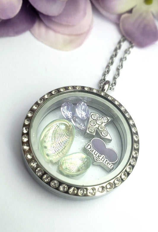 Glass Locket Keepsake Necklaces