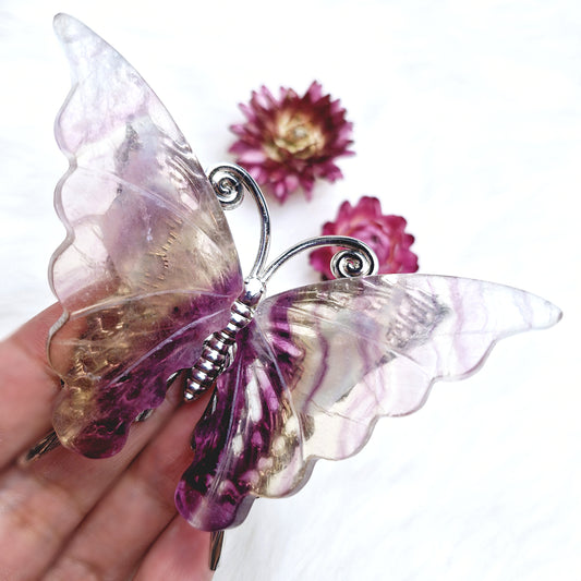 Rainbow Fluorite Butterfly - Freestanding