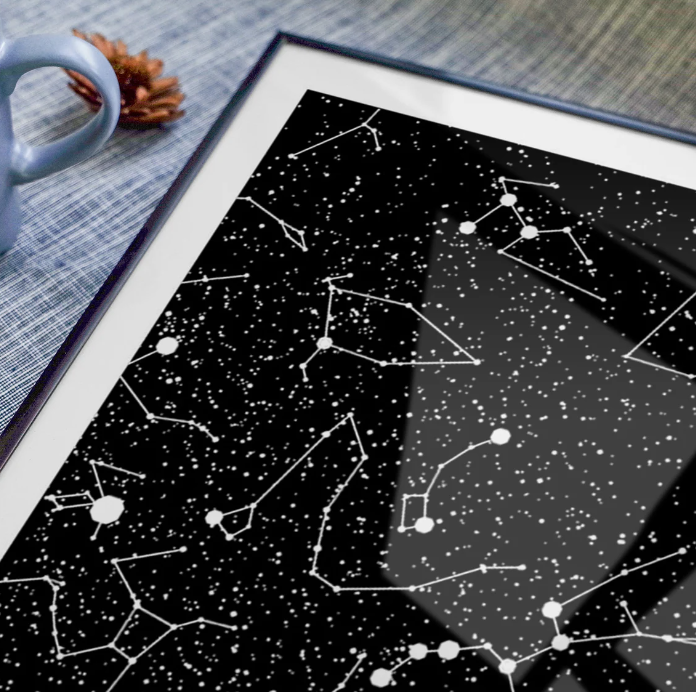 Custom Constellation Map - Starry Night