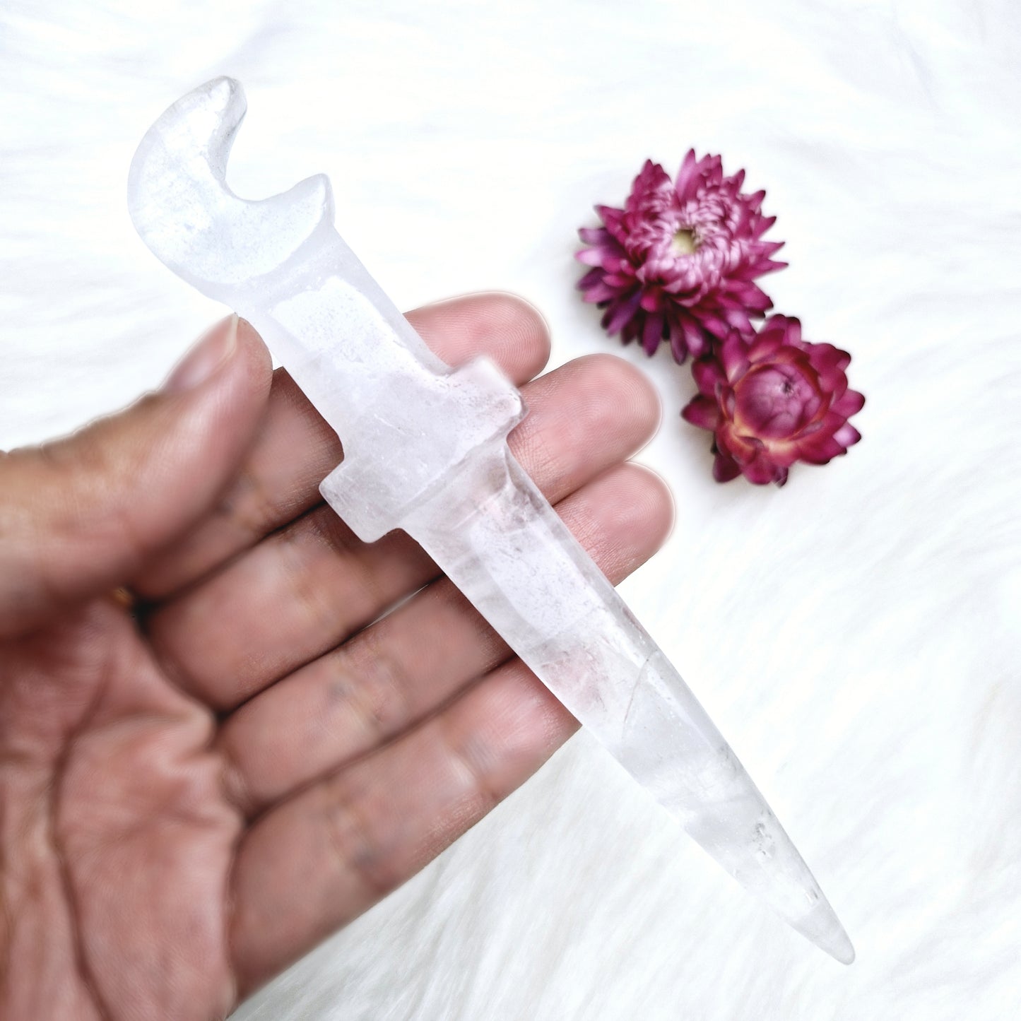 Cord Cutting Crystal Dagger - Clear Quartz