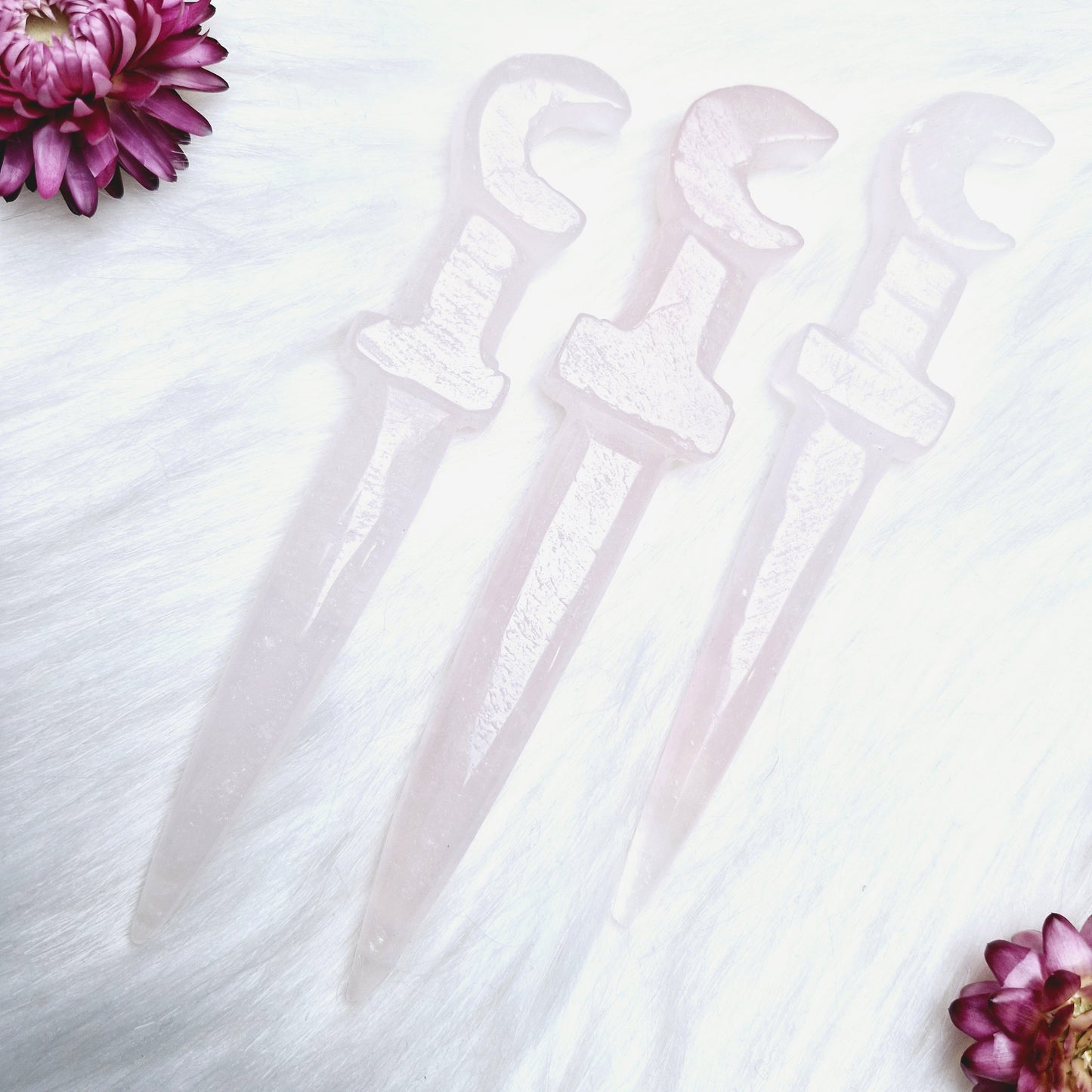 Cord Cutting Crystal Dagger - Rose Quartz