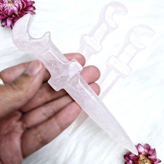 Cord Cutting Crystal Dagger - Rose Quartz