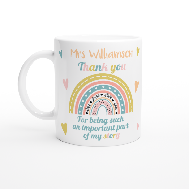 Personalised Teacher Appreciation Mugs