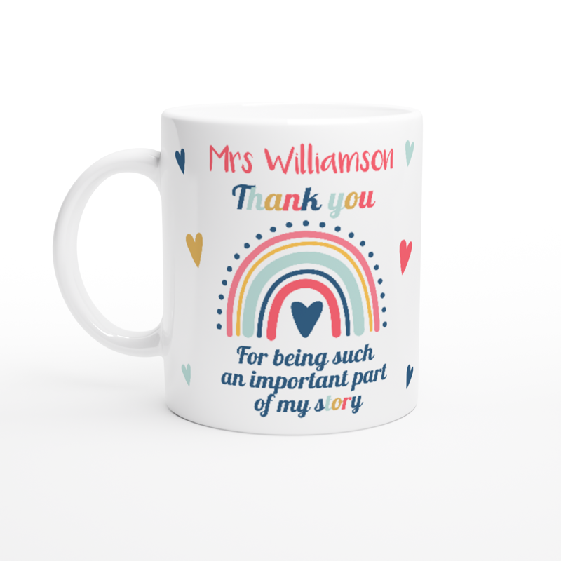 Personalised Teacher Appreciation Mugs