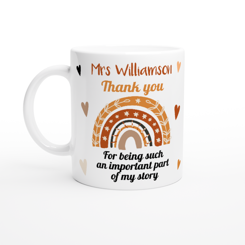 Personalised Teacher Appreciation Mugs