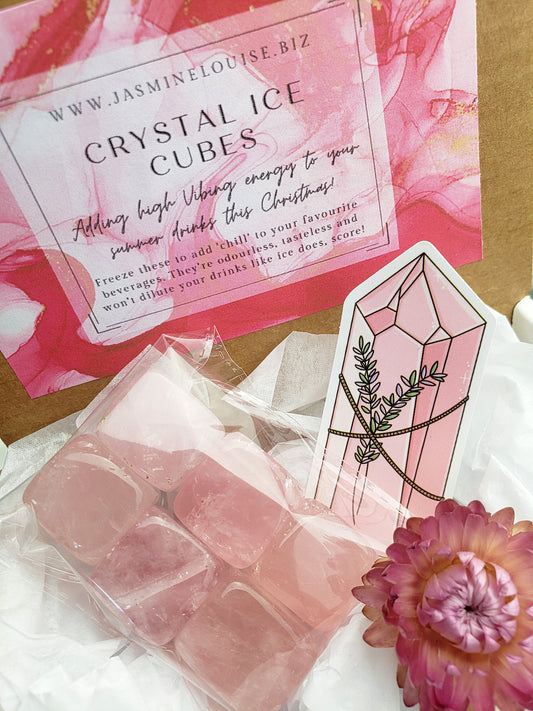 Crystal Ice Cubes - Rose Quartz