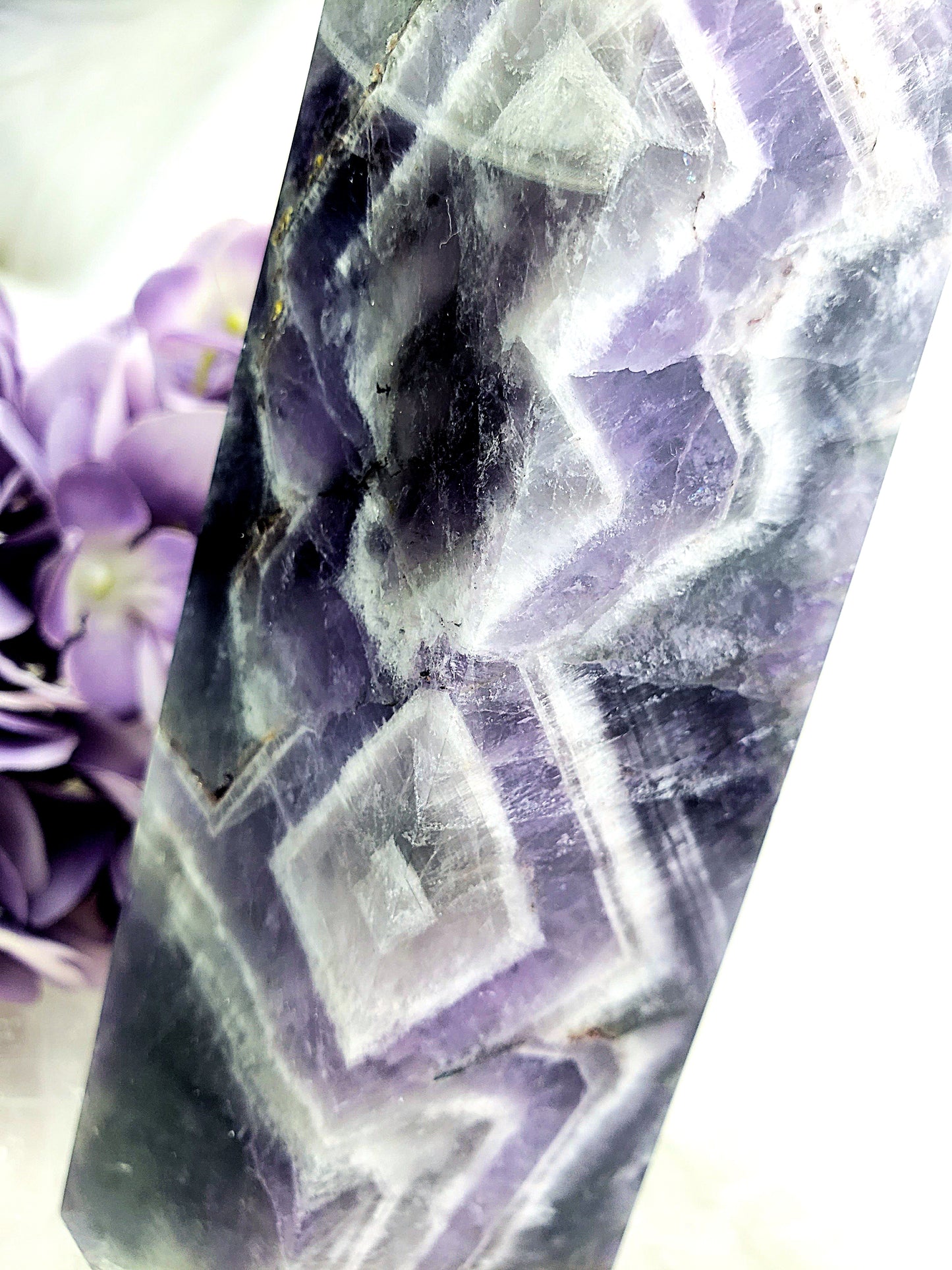 Exceptional Chevron Amethyst Tower