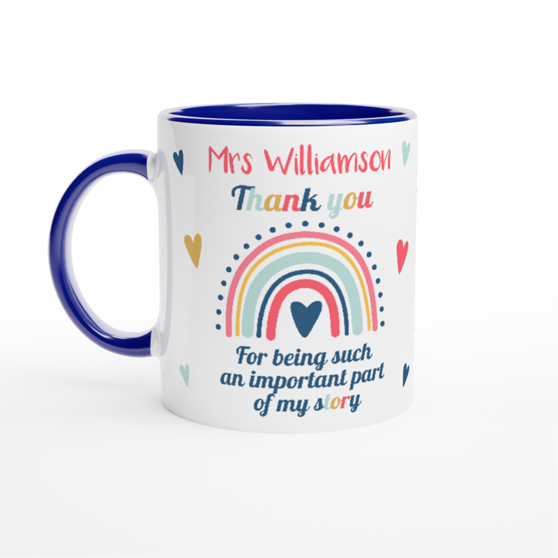 Personalised Teacher Appreciation Mugs