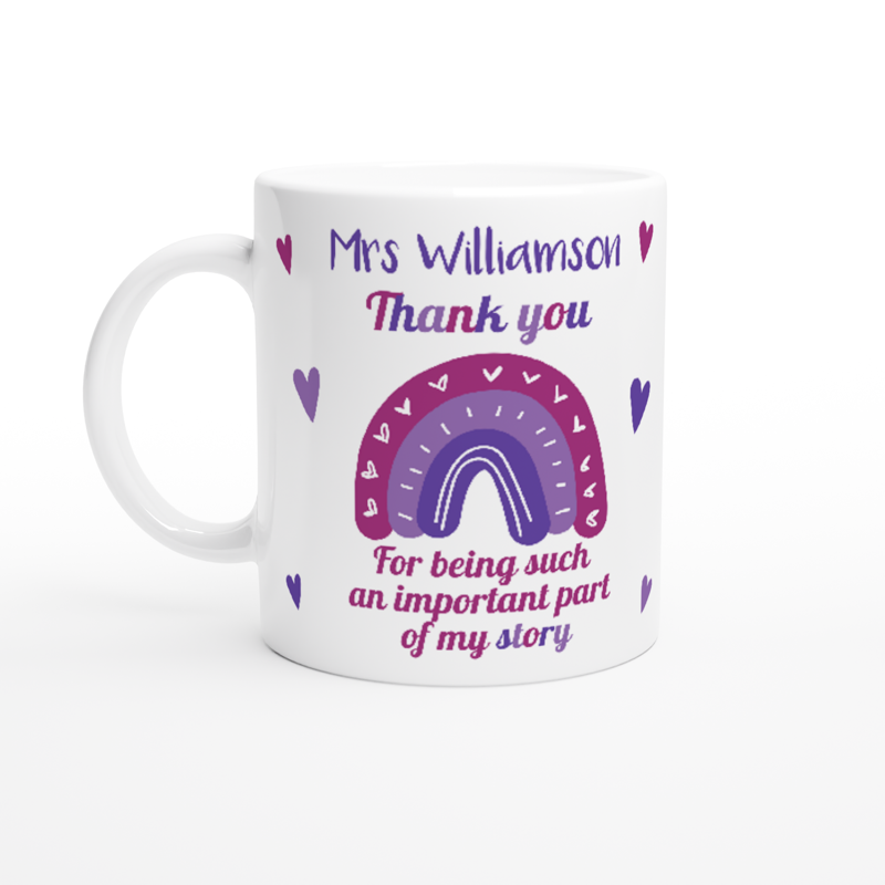 Personalised Teacher Appreciation Mugs