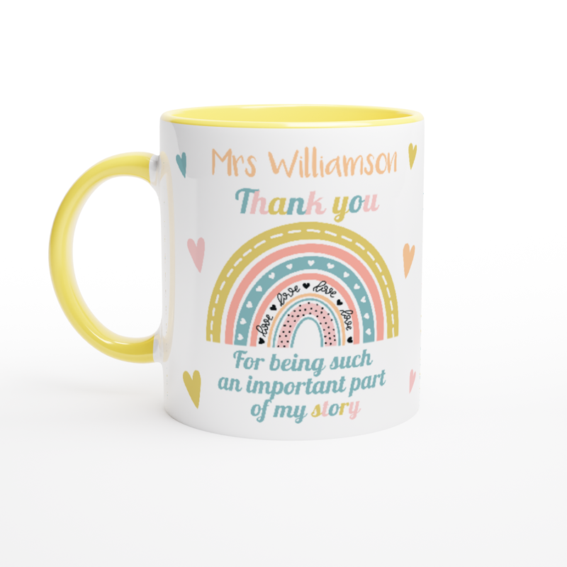 Personalised Teacher Appreciation Mugs